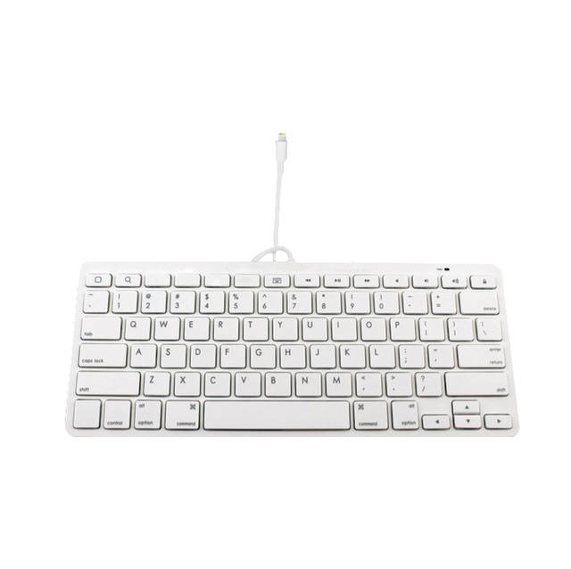 iMicro YBK-S0808 MFI Certified 8-PIN APPLE Keyboard for IPHONE and IPAD (White) | YBK-S0808